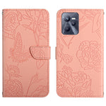 Custodia per cellulare in pelle goffrata con peonia a farfalla, For OPPO Realme C31, For OPPO Realme C35, For OPPO Realme GT, For OPPO Realme GT Master
