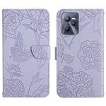 Custodia per cellulare in pelle goffrata con peonia a farfalla, For OPPO Realme C31, For OPPO Realme C35, For OPPO Realme GT, For OPPO Realme GT Master