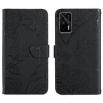Custodia per cellulare in pelle goffrata con peonia a farfalla, For OPPO Realme C31, For OPPO Realme C35, For OPPO Realme GT, For OPPO Realme GT Master