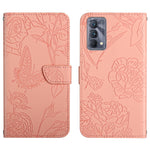 Custodia per cellulare in pelle goffrata con peonia a farfalla, For OPPO Realme C31, For OPPO Realme C35, For OPPO Realme GT, For OPPO Realme GT Master