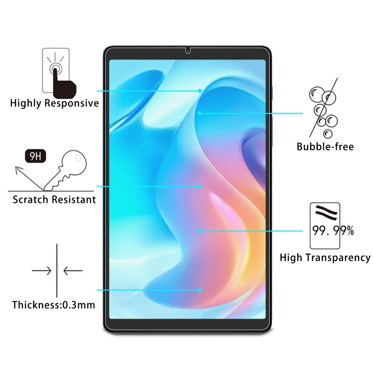Pellicola per tablet in vetro temperato antideflagrante 9H 2.5D, For Realme Pad Mini(1 PC), For vivo Pad 11 inch(1pc), For Teclast T10(1 PC), For Teclast T20(1 PC), For Teclast T30(1 PC), For Alcatel 3T 8 inch(1 PC)