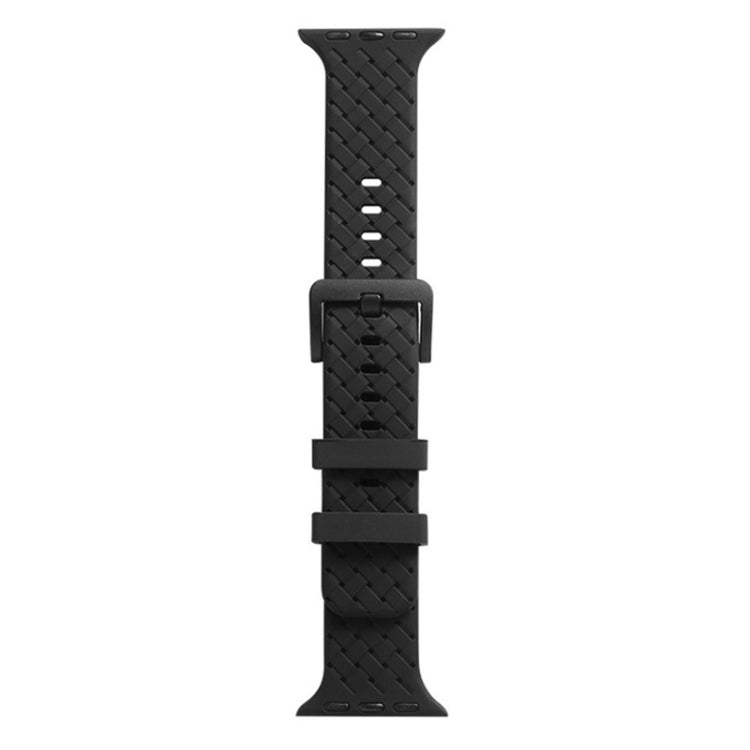 Cinturino in silicone con trama intrecciata per la serie Apple Watch, 7 41mm / 6&SE&5&4 40mm / 3&2&1 38mm, 7 45mm / 6&SE&5&4 44mm / 3&2&1 42mm
