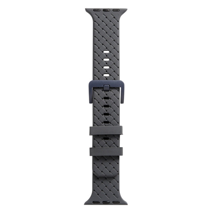 Cinturino in silicone con trama intrecciata per la serie Apple Watch, 7 41mm / 6&SE&5&4 40mm / 3&2&1 38mm, 7 45mm / 6&SE&5&4 44mm / 3&2&1 42mm