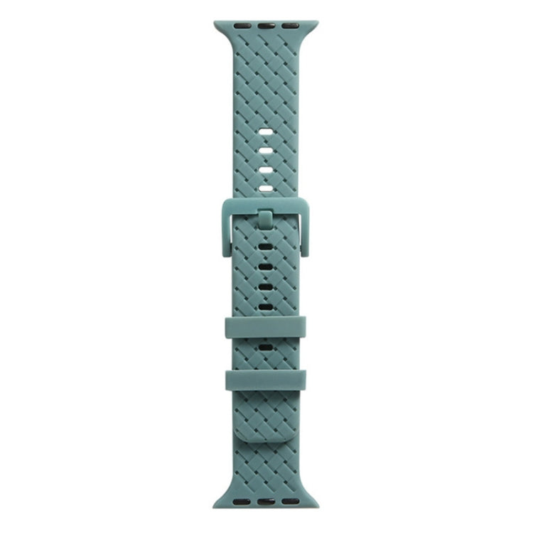 Cinturino in silicone con trama intrecciata per la serie Apple Watch, 7 41mm / 6&SE&5&4 40mm / 3&2&1 38mm, 7 45mm / 6&SE&5&4 44mm / 3&2&1 42mm