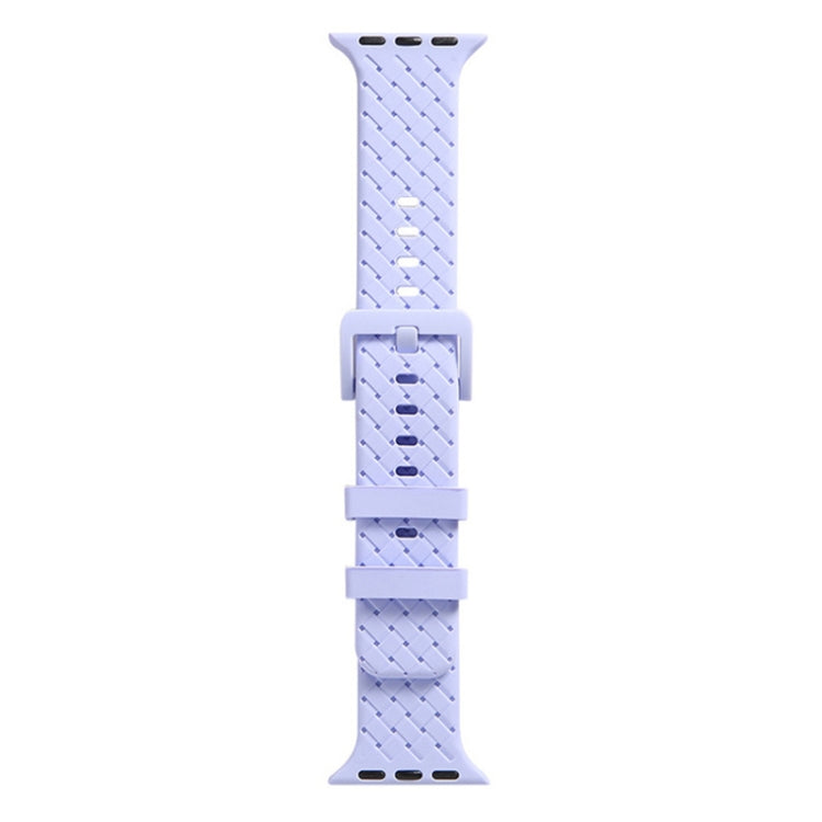 Cinturino in silicone con trama intrecciata per la serie Apple Watch, 7 41mm / 6&SE&5&4 40mm / 3&2&1 38mm, 7 45mm / 6&SE&5&4 44mm / 3&2&1 42mm
