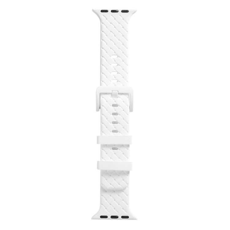 Cinturino in silicone con trama intrecciata per la serie Apple Watch, 7 41mm / 6&SE&5&4 40mm / 3&2&1 38mm, 7 45mm / 6&SE&5&4 44mm / 3&2&1 42mm