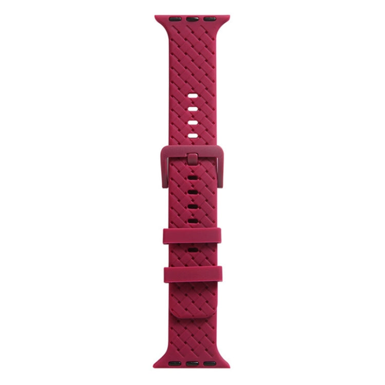 Cinturino in silicone con trama intrecciata per la serie Apple Watch, 7 41mm / 6&SE&5&4 40mm / 3&2&1 38mm, 7 45mm / 6&SE&5&4 44mm / 3&2&1 42mm