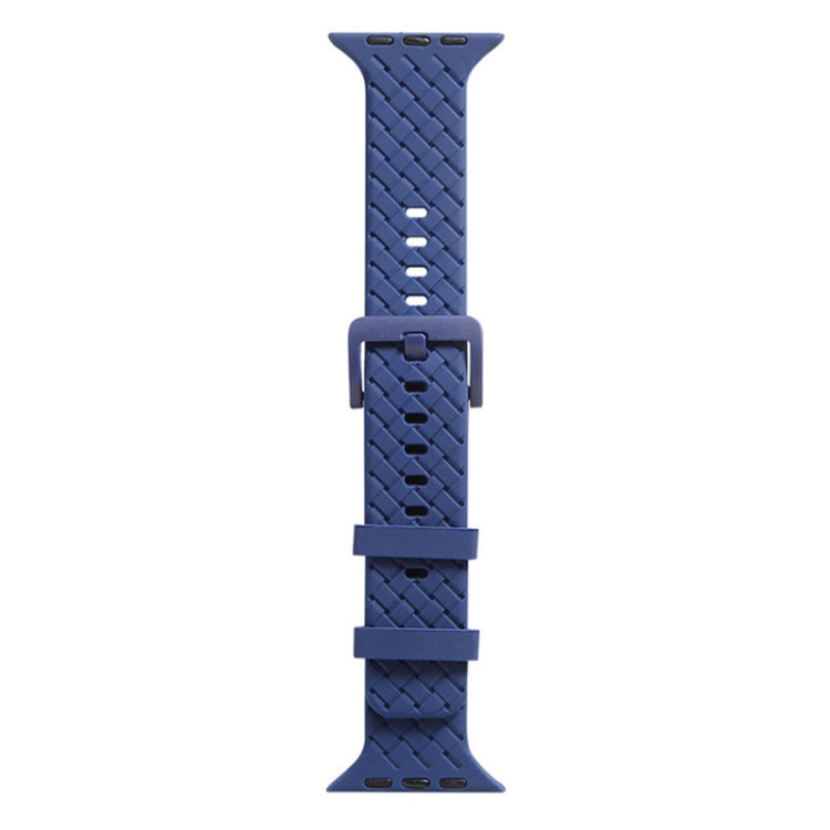 Cinturino in silicone con trama intrecciata per la serie Apple Watch, 7 41mm / 6&SE&5&4 40mm / 3&2&1 38mm, 7 45mm / 6&SE&5&4 44mm / 3&2&1 42mm