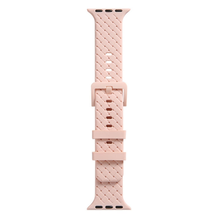 Cinturino in silicone con trama intrecciata per la serie Apple Watch, 7 41mm / 6&SE&5&4 40mm / 3&2&1 38mm, 7 45mm / 6&SE&5&4 44mm / 3&2&1 42mm
