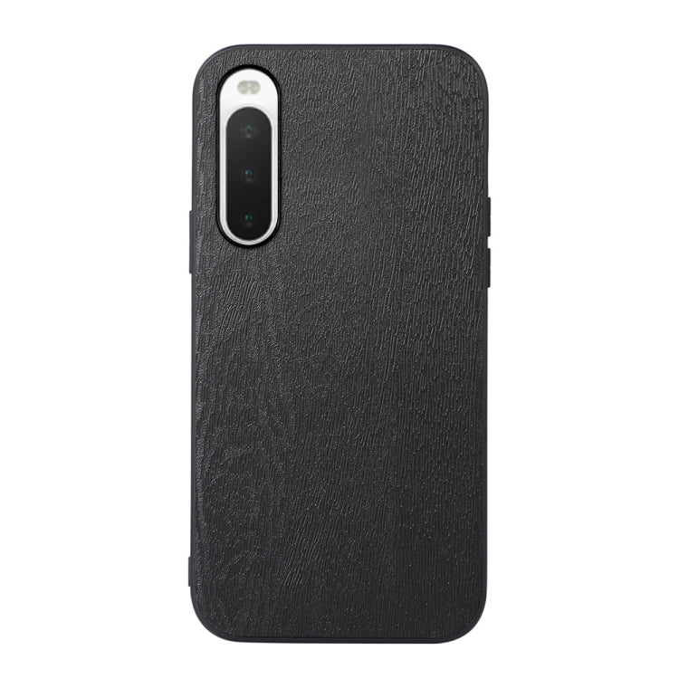 Custodia per telefono in PU con struttura in legno, For Sony Xperia 10 IV, For Sony Xperia Ace III