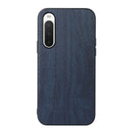 Custodia per telefono in PU con struttura in legno, For Sony Xperia 10 IV, For Sony Xperia Ace III