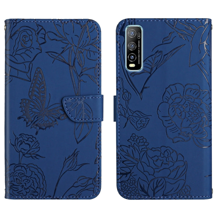 Custodia per cellulare in pelle goffrata con peonia a farfalla, For vivo Y51 2020, For vivo Y70s, For vivo Y72 5G