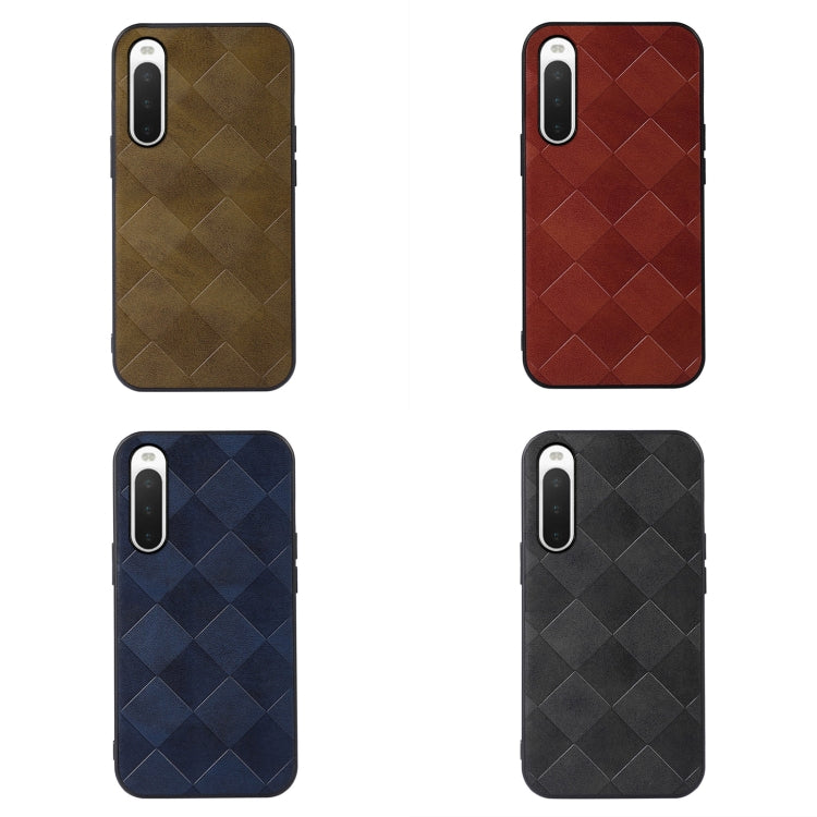 Custodia per telefono in PU scozzese intrecciata, For Sony Xperia 10 IV, For Sony Xperia Ace III