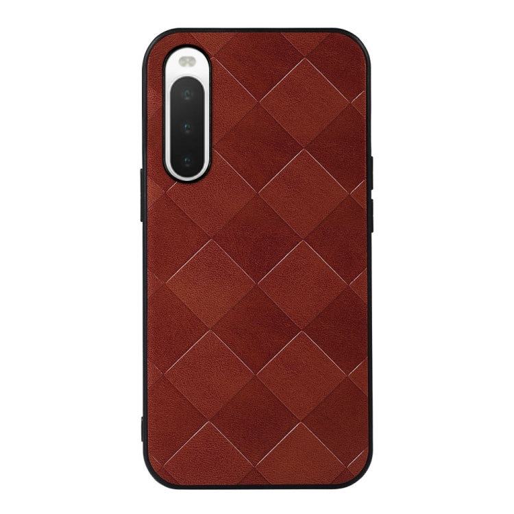 Custodia per telefono in PU scozzese intrecciata, For Sony Xperia 10 IV, For Sony Xperia Ace III
