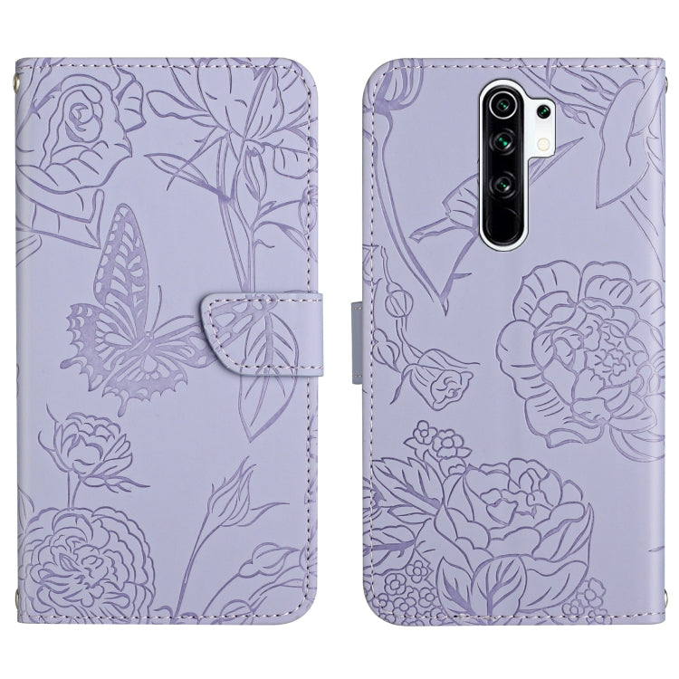 Custodia per cellulare in pelle goffrata con peonia a farfalla, For Xiaomi Redmi 8 / 8A, For Xiaomi Redmi 9, For Xiaomi Redmi 9A, For Xiaomi Redmi 9C