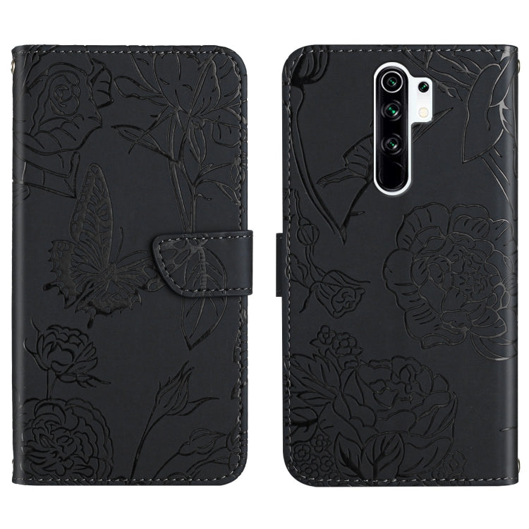Custodia per cellulare in pelle goffrata con peonia a farfalla, For Xiaomi Redmi 8 / 8A, For Xiaomi Redmi 9, For Xiaomi Redmi 9A, For Xiaomi Redmi 9C
