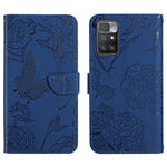 Custodia per cellulare in pelle goffrata con peonia a farfalla, For Xiaomi Redmi 10 4G, For Xiaomi Redmi 10 5G / Note 11E, For Xiaomi Redmi 10C, For Xiaomi Redmi K30 Pro