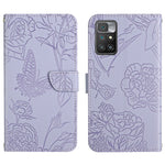Custodia per cellulare in pelle goffrata con peonia a farfalla, For Xiaomi Redmi 10 4G, For Xiaomi Redmi 10 5G / Note 11E, For Xiaomi Redmi 10C, For Xiaomi Redmi K30 Pro