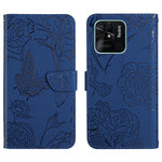 Custodia per cellulare in pelle goffrata con peonia a farfalla, For Xiaomi Redmi 10 4G, For Xiaomi Redmi 10 5G / Note 11E, For Xiaomi Redmi 10C, For Xiaomi Redmi K30 Pro