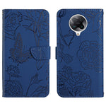 Custodia per cellulare in pelle goffrata con peonia a farfalla, For Xiaomi Redmi 10 4G, For Xiaomi Redmi 10 5G / Note 11E, For Xiaomi Redmi 10C, For Xiaomi Redmi K30 Pro