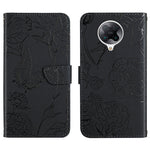Custodia per cellulare in pelle goffrata con peonia a farfalla, For Xiaomi Redmi 10 4G, For Xiaomi Redmi 10 5G / Note 11E, For Xiaomi Redmi 10C, For Xiaomi Redmi K30 Pro