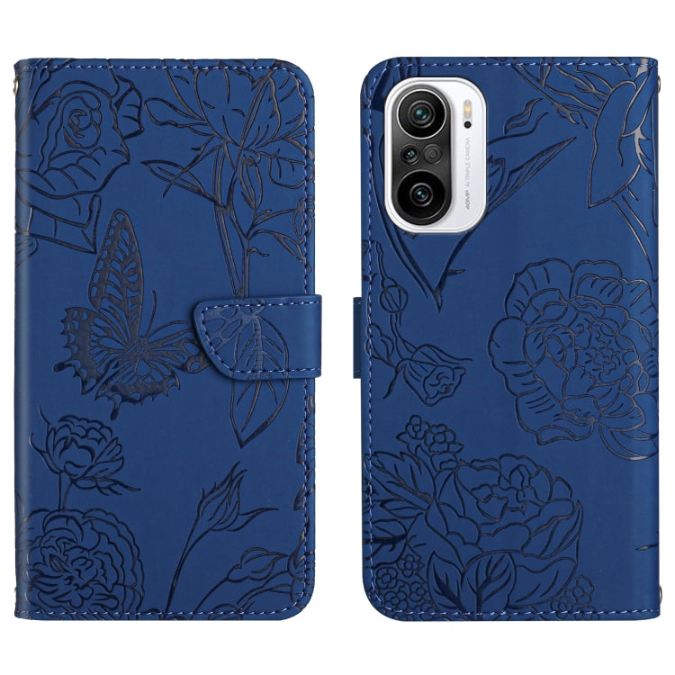 Custodia per cellulare in pelle goffrata con peonia a farfalla, For Xiaomi Redmi K40, For Xiaomi Redmi Note 7, For Xiaomi Redmi Note 8, For Xiaomi Redmi Note 8 Pro