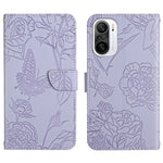 Custodia per cellulare in pelle goffrata con peonia a farfalla, For Xiaomi Redmi K40, For Xiaomi Redmi Note 7, For Xiaomi Redmi Note 8, For Xiaomi Redmi Note 8 Pro
