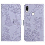 Custodia per cellulare in pelle goffrata con peonia a farfalla, For Xiaomi Redmi K40, For Xiaomi Redmi Note 7, For Xiaomi Redmi Note 8, For Xiaomi Redmi Note 8 Pro