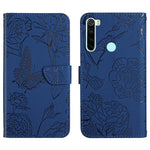 Custodia per cellulare in pelle goffrata con peonia a farfalla, For Xiaomi Redmi K40, For Xiaomi Redmi Note 7, For Xiaomi Redmi Note 8, For Xiaomi Redmi Note 8 Pro