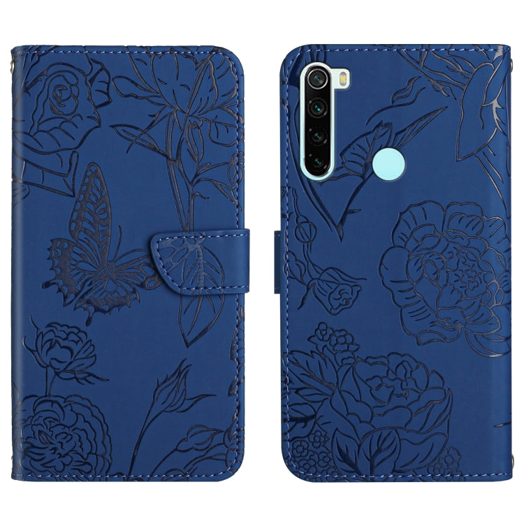 Custodia per cellulare in pelle goffrata con peonia a farfalla, For Xiaomi Redmi K40, For Xiaomi Redmi Note 7, For Xiaomi Redmi Note 8, For Xiaomi Redmi Note 8 Pro