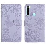 Custodia per cellulare in pelle goffrata con peonia a farfalla, For Xiaomi Redmi K40, For Xiaomi Redmi Note 7, For Xiaomi Redmi Note 8, For Xiaomi Redmi Note 8 Pro
