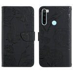 Custodia per cellulare in pelle goffrata con peonia a farfalla, For Xiaomi Redmi K40, For Xiaomi Redmi Note 7, For Xiaomi Redmi Note 8, For Xiaomi Redmi Note 8 Pro