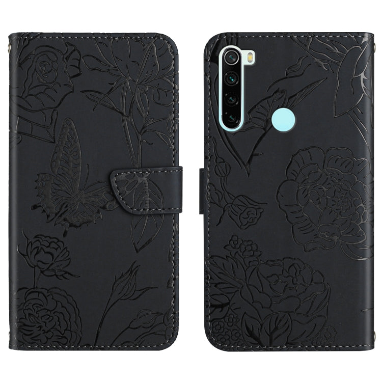 Custodia per cellulare in pelle goffrata con peonia a farfalla, For Xiaomi Redmi K40, For Xiaomi Redmi Note 7, For Xiaomi Redmi Note 8, For Xiaomi Redmi Note 8 Pro