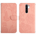 Custodia per cellulare in pelle goffrata con peonia a farfalla, For Xiaomi Redmi K40, For Xiaomi Redmi Note 7, For Xiaomi Redmi Note 8, For Xiaomi Redmi Note 8 Pro