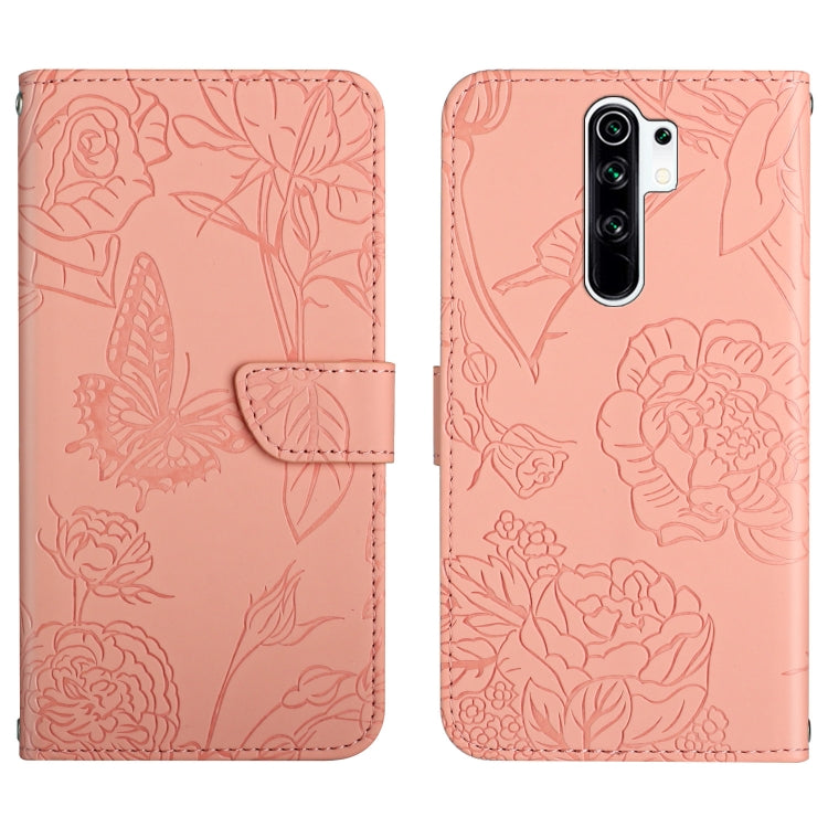 Custodia per cellulare in pelle goffrata con peonia a farfalla, For Xiaomi Redmi K40, For Xiaomi Redmi Note 7, For Xiaomi Redmi Note 8, For Xiaomi Redmi Note 8 Pro