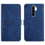 Custodia per cellulare in pelle goffrata con peonia a farfalla, For Xiaomi Redmi K40, For Xiaomi Redmi Note 7, For Xiaomi Redmi Note 8, For Xiaomi Redmi Note 8 Pro