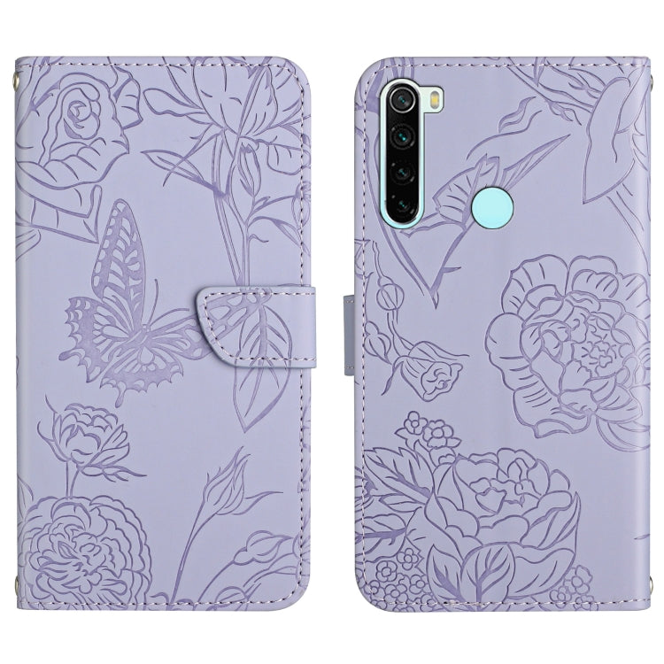 Custodia per cellulare in pelle goffrata con peonia a farfalla, For Xiaomi Redmi Note 8T, For Xiaomi Redmi Note 9 4G, For Xiaomi Redmi Note 9 5G, For Xiaomi Redmi Note 9 Pro