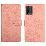Custodia per cellulare in pelle goffrata con peonia a farfalla, For Xiaomi Redmi Note 8T, For Xiaomi Redmi Note 9 4G, For Xiaomi Redmi Note 9 5G, For Xiaomi Redmi Note 9 Pro