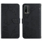 Custodia per cellulare in pelle goffrata con peonia a farfalla, For Xiaomi Redmi Note 8T, For Xiaomi Redmi Note 9 4G, For Xiaomi Redmi Note 9 5G, For Xiaomi Redmi Note 9 Pro