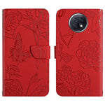 Custodia per cellulare in pelle goffrata con peonia a farfalla, For Xiaomi Redmi Note 8T, For Xiaomi Redmi Note 9 4G, For Xiaomi Redmi Note 9 5G, For Xiaomi Redmi Note 9 Pro