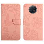 Custodia per cellulare in pelle goffrata con peonia a farfalla, For Xiaomi Redmi Note 8T, For Xiaomi Redmi Note 9 4G, For Xiaomi Redmi Note 9 5G, For Xiaomi Redmi Note 9 Pro
