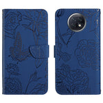 Custodia per cellulare in pelle goffrata con peonia a farfalla, For Xiaomi Redmi Note 8T, For Xiaomi Redmi Note 9 4G, For Xiaomi Redmi Note 9 5G, For Xiaomi Redmi Note 9 Pro