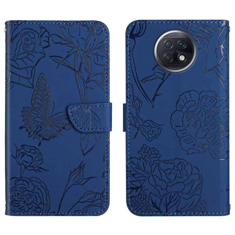 Custodia per cellulare in pelle goffrata con peonia a farfalla, For Xiaomi Redmi Note 8T, For Xiaomi Redmi Note 9 4G, For Xiaomi Redmi Note 9 5G, For Xiaomi Redmi Note 9 Pro