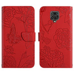 Custodia per cellulare in pelle goffrata con peonia a farfalla, For Xiaomi Redmi Note 8T, For Xiaomi Redmi Note 9 4G, For Xiaomi Redmi Note 9 5G, For Xiaomi Redmi Note 9 Pro