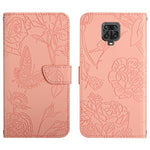 Custodia per cellulare in pelle goffrata con peonia a farfalla, For Xiaomi Redmi Note 8T, For Xiaomi Redmi Note 9 4G, For Xiaomi Redmi Note 9 5G, For Xiaomi Redmi Note 9 Pro