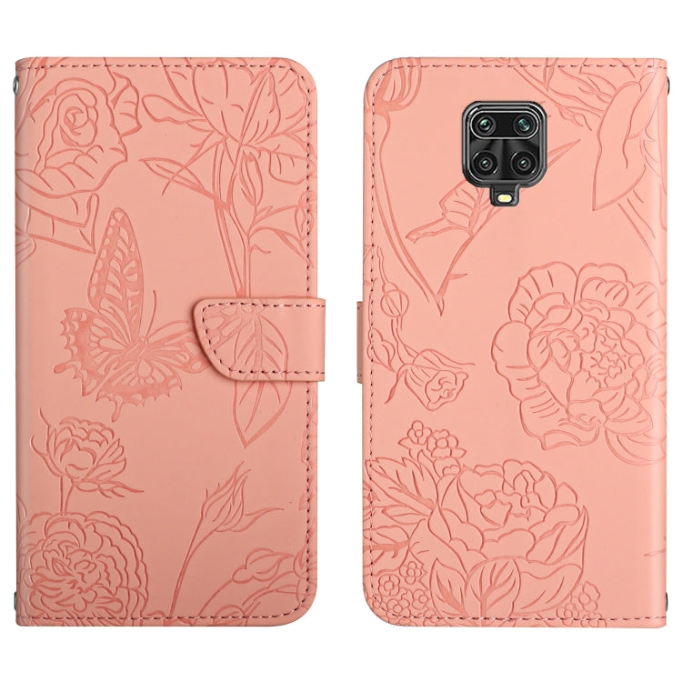 Custodia per cellulare in pelle goffrata con peonia a farfalla, For Xiaomi Redmi Note 8T, For Xiaomi Redmi Note 9 4G, For Xiaomi Redmi Note 9 5G, For Xiaomi Redmi Note 9 Pro