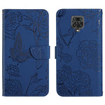 Custodia per cellulare in pelle goffrata con peonia a farfalla, For Xiaomi Redmi Note 8T, For Xiaomi Redmi Note 9 4G, For Xiaomi Redmi Note 9 5G, For Xiaomi Redmi Note 9 Pro