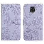 Custodia per cellulare in pelle goffrata con peonia a farfalla, For Xiaomi Redmi Note 8T, For Xiaomi Redmi Note 9 4G, For Xiaomi Redmi Note 9 5G, For Xiaomi Redmi Note 9 Pro