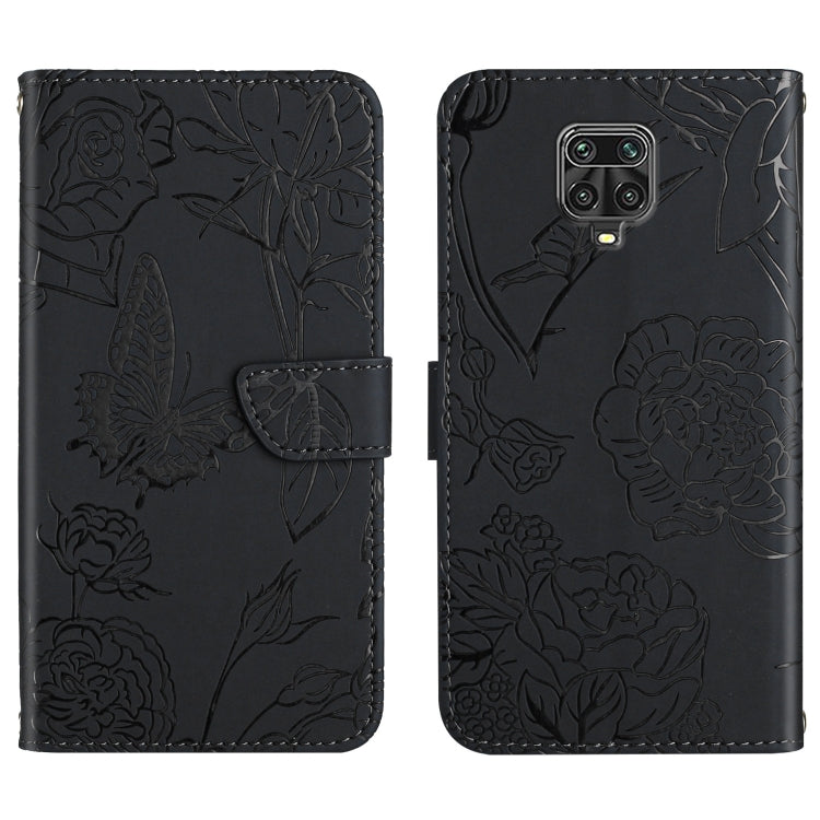Custodia per cellulare in pelle goffrata con peonia a farfalla, For Xiaomi Redmi Note 8T, For Xiaomi Redmi Note 9 4G, For Xiaomi Redmi Note 9 5G, For Xiaomi Redmi Note 9 Pro