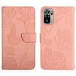 Custodia per cellulare in pelle goffrata con peonia a farfalla, For Xiaomi Redmi Note 10 4G, For Xiaomi Redmi Note 10 5G, For Xiaomi Redmi Note 10 Pro, For Xiaomi Redmi Note 11S